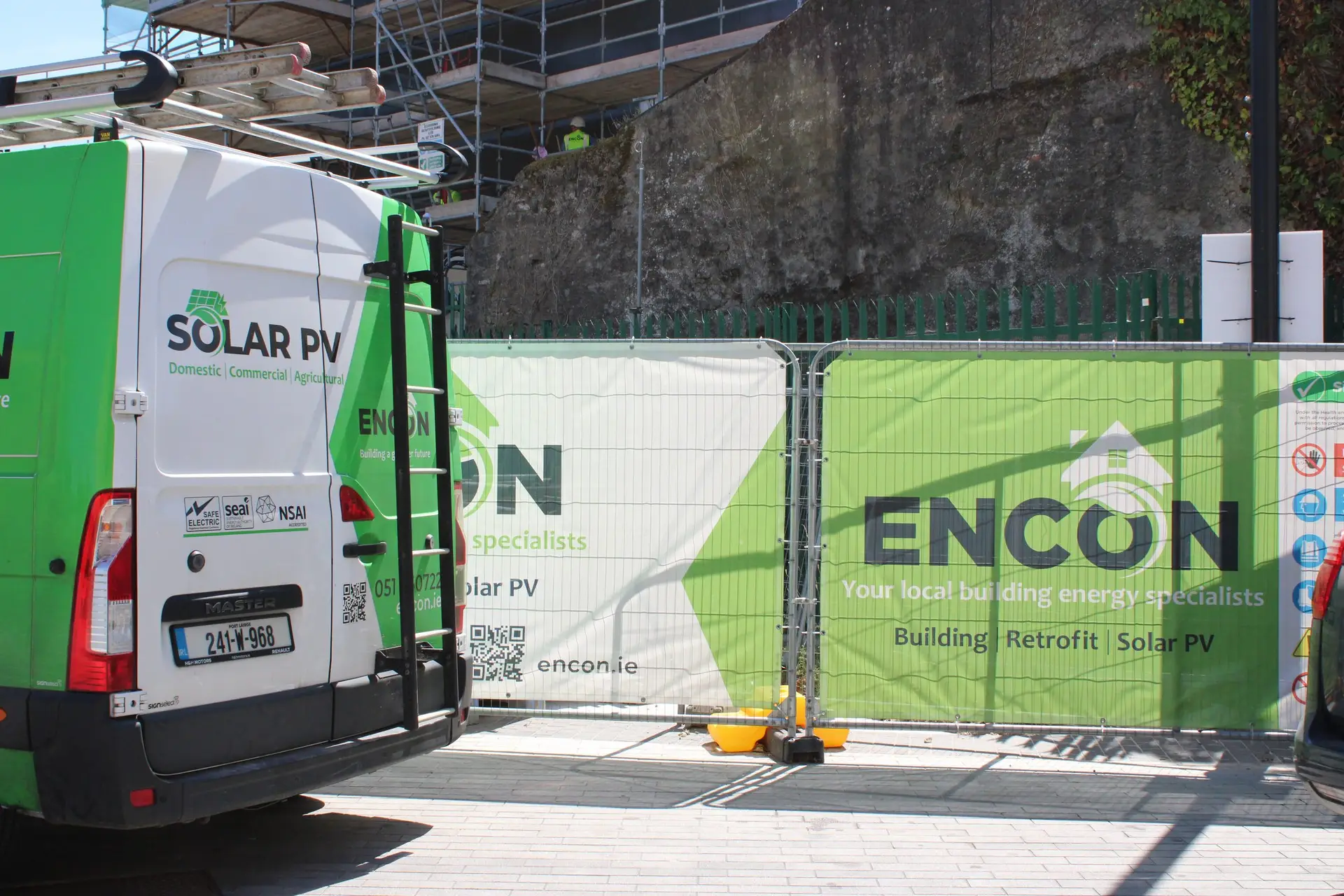 ENCON site hoarding advertising solar PV